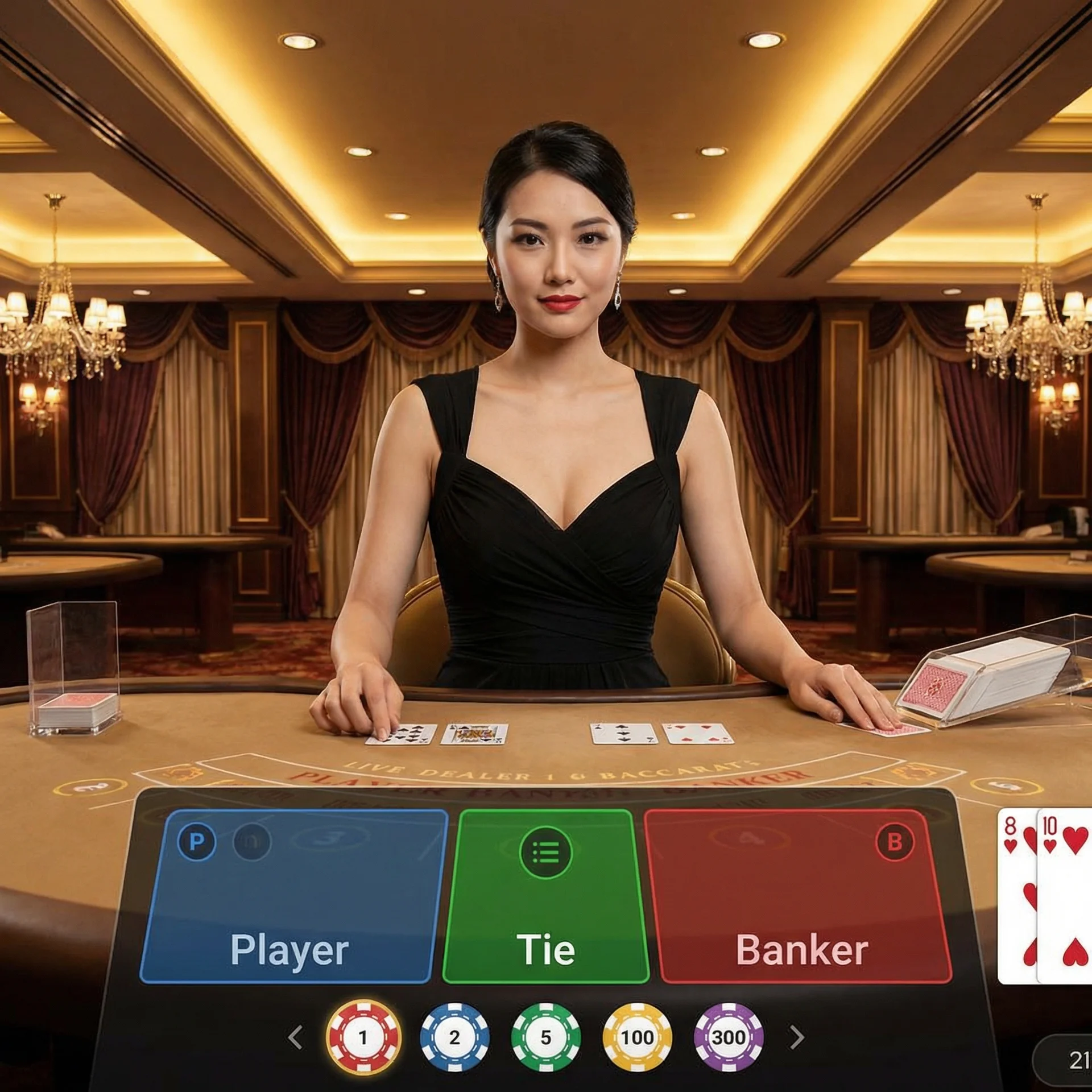 AG百家乐真人荷官优雅发牌的专业场景